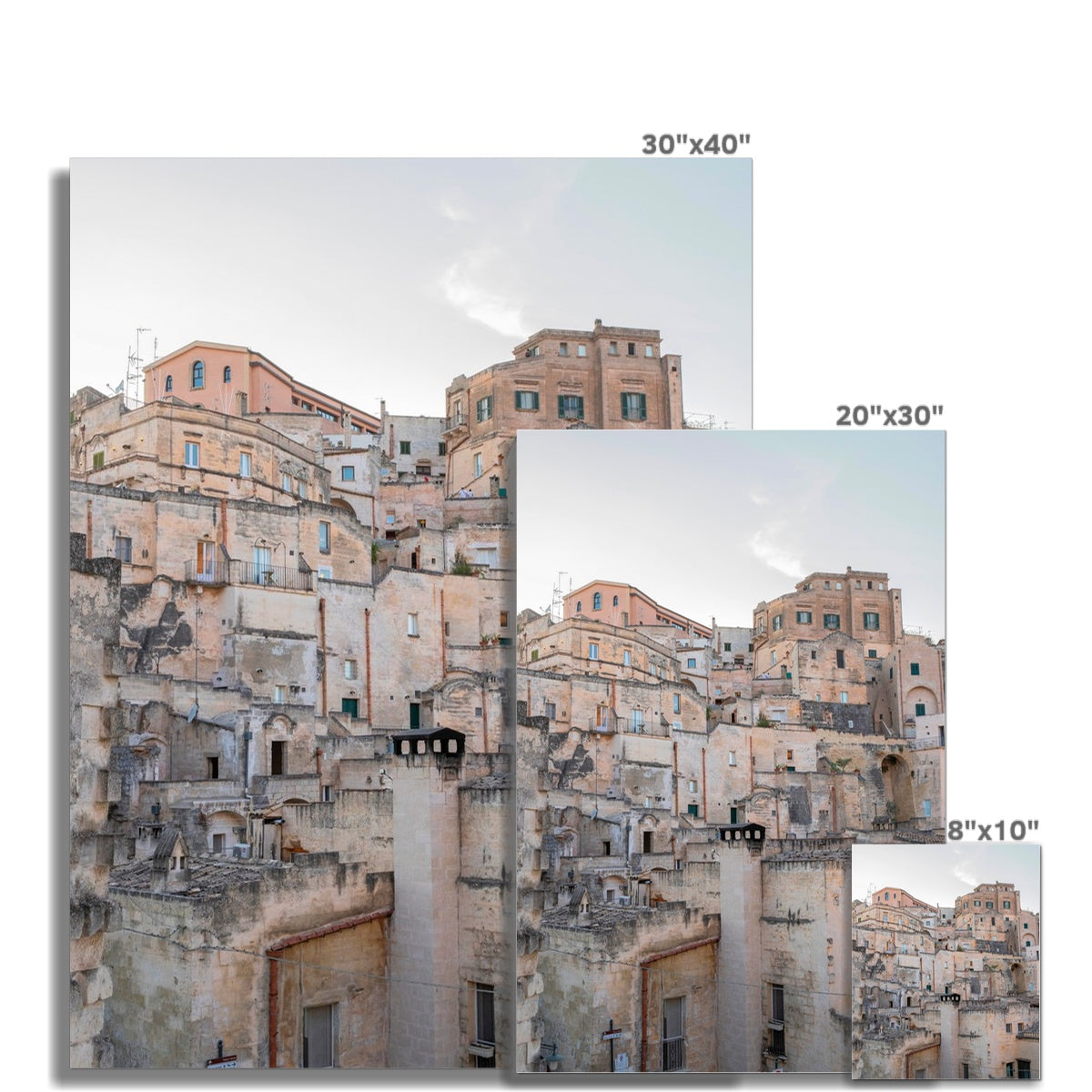 Sassi view #15, Matera Fine Art photography print - Giclée print on Hahnemühle German Etching paper