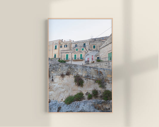 Houses of Matera, Sassi - Fine Art photography print on Hahnemühle German Etching paper