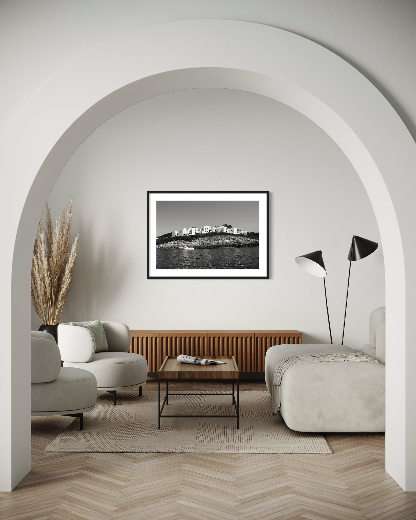 Houses of Portinatx, Ibiza - Fine Art print on Hahnemühle German Etching paper