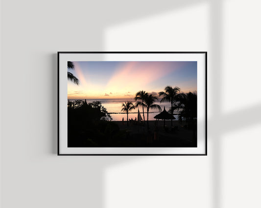 Sunset in Mauritius - Fine Art print on Hahnemühle German Etching paper