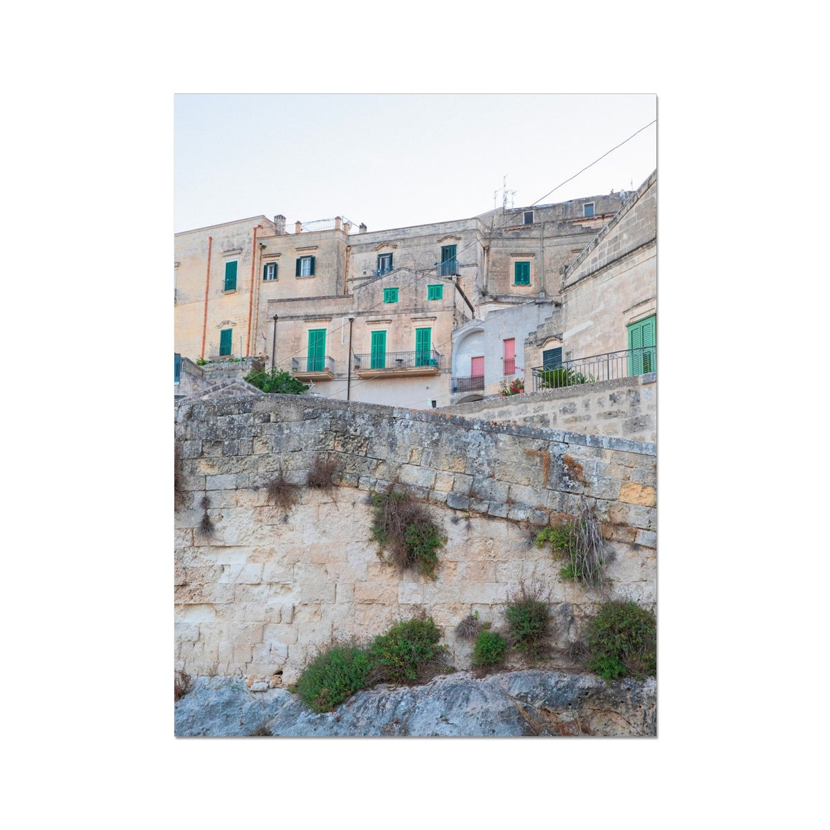 Houses of Matera, Sassi - Fine Art photography print on Hahnemühle German Etching paper