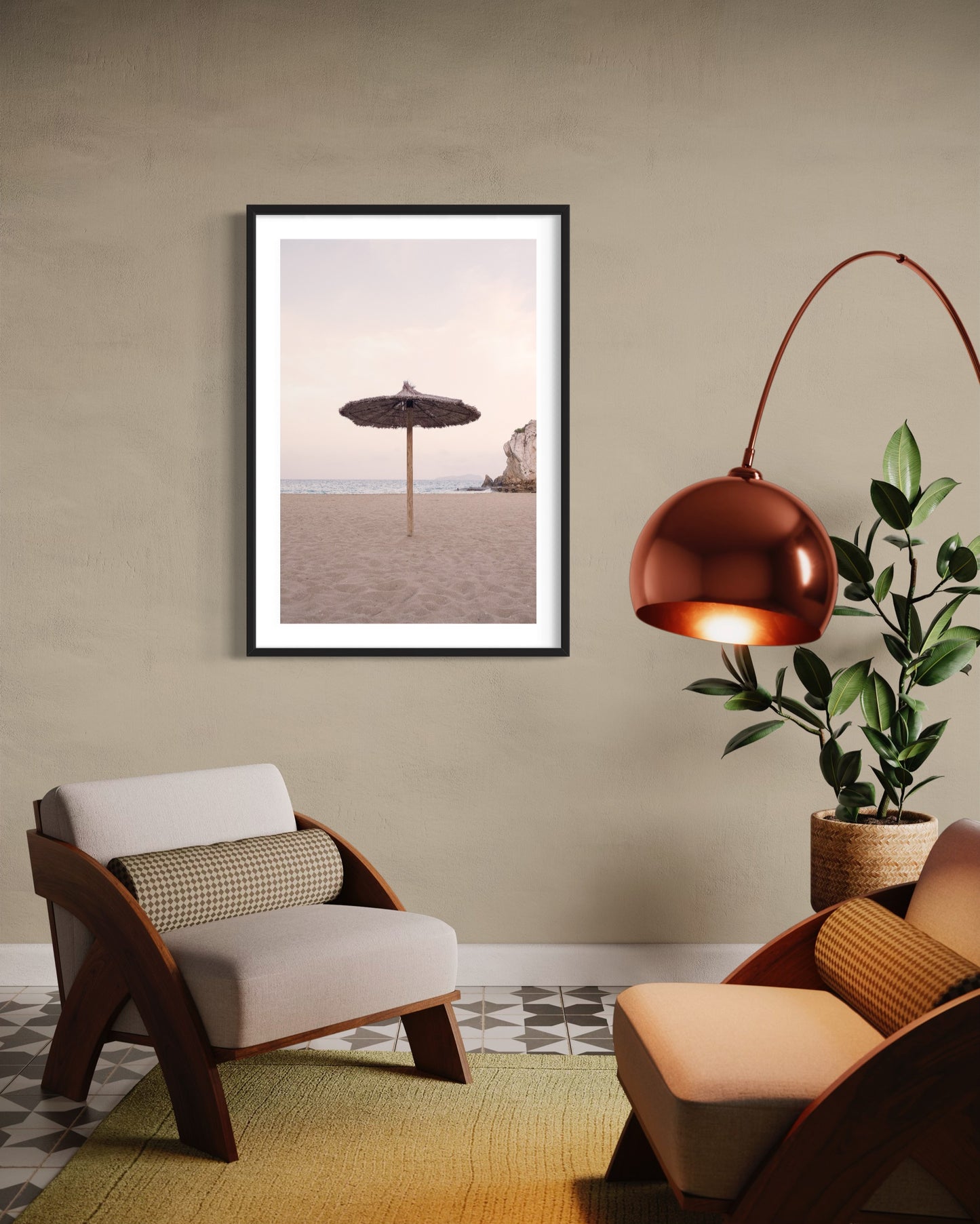 Sun Umbrella, Ibiza - Giclée print on Hahnemühle German Etching paper
