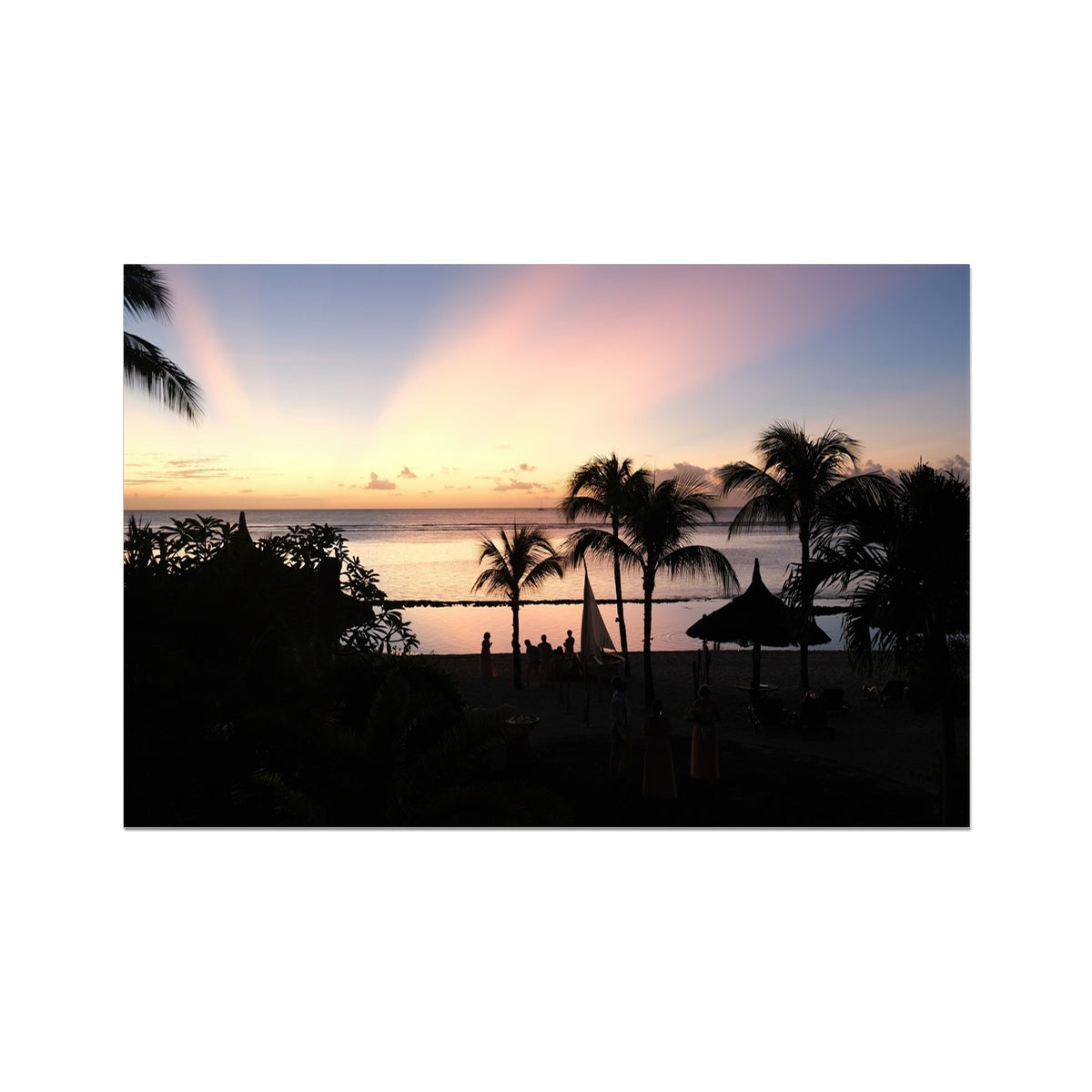 Sunset in Mauritius - Fine Art print on Hahnemühle German Etching paper