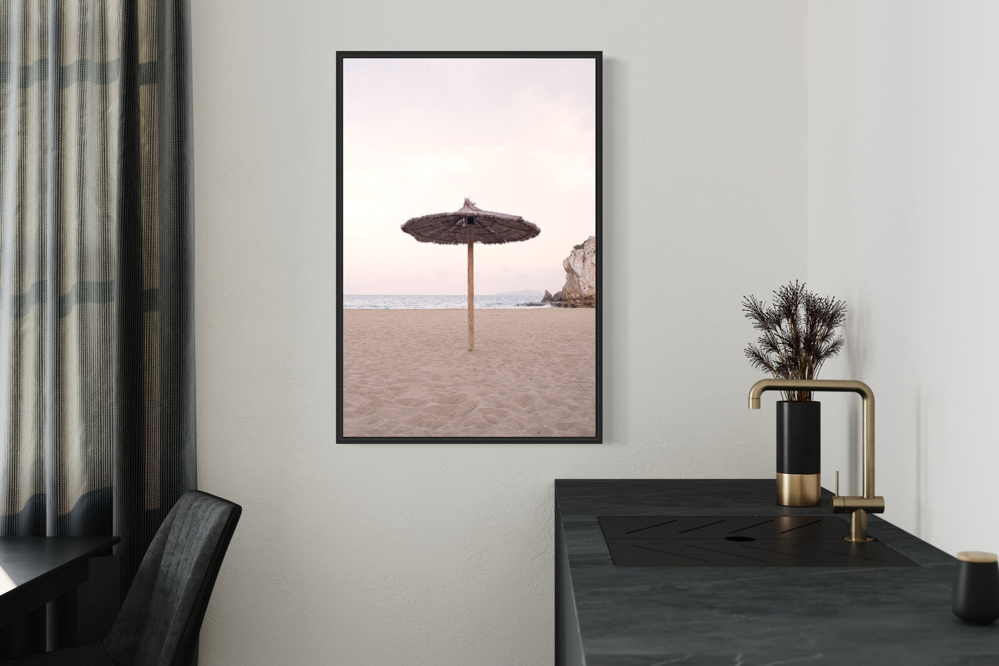 Sun Umbrella, Ibiza - Giclée print on Hahnemühle German Etching paper