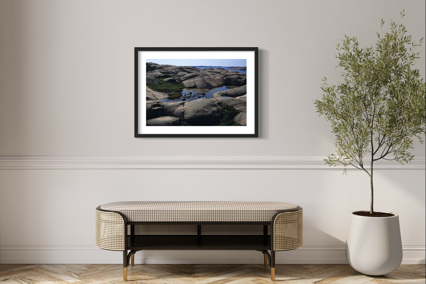 Granite rocks, Sweden Giclée print