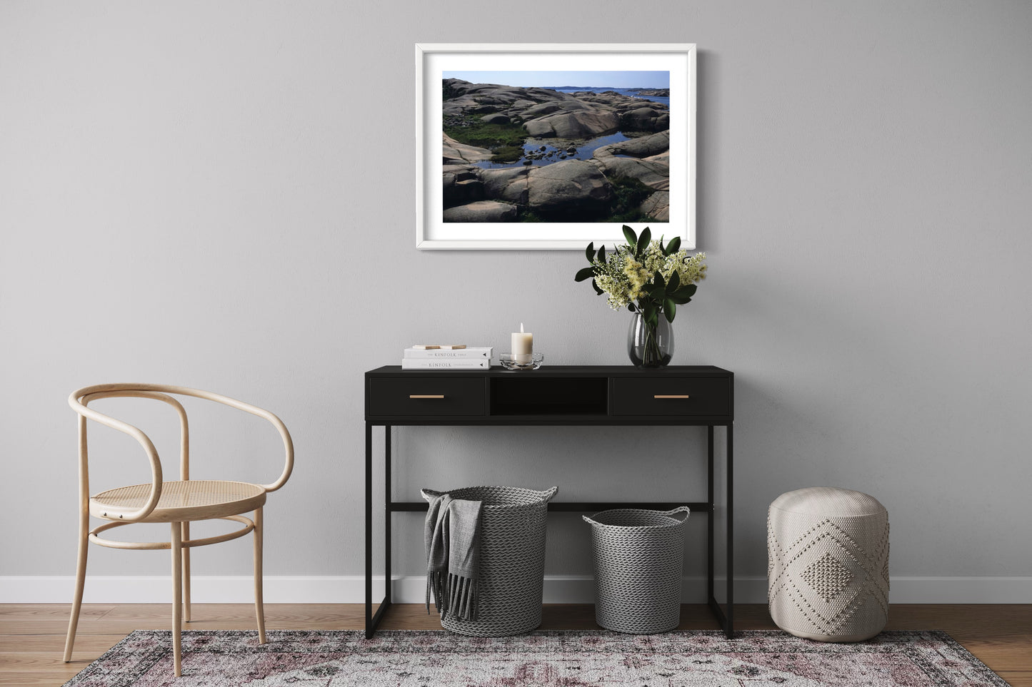 Granite rocks, Sweden Giclée print