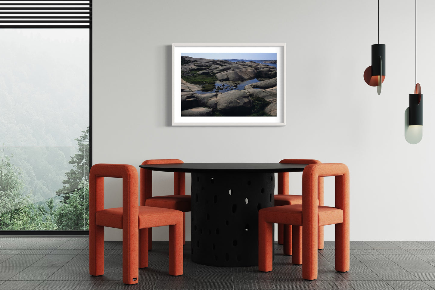 Granite rocks, Sweden Giclée print