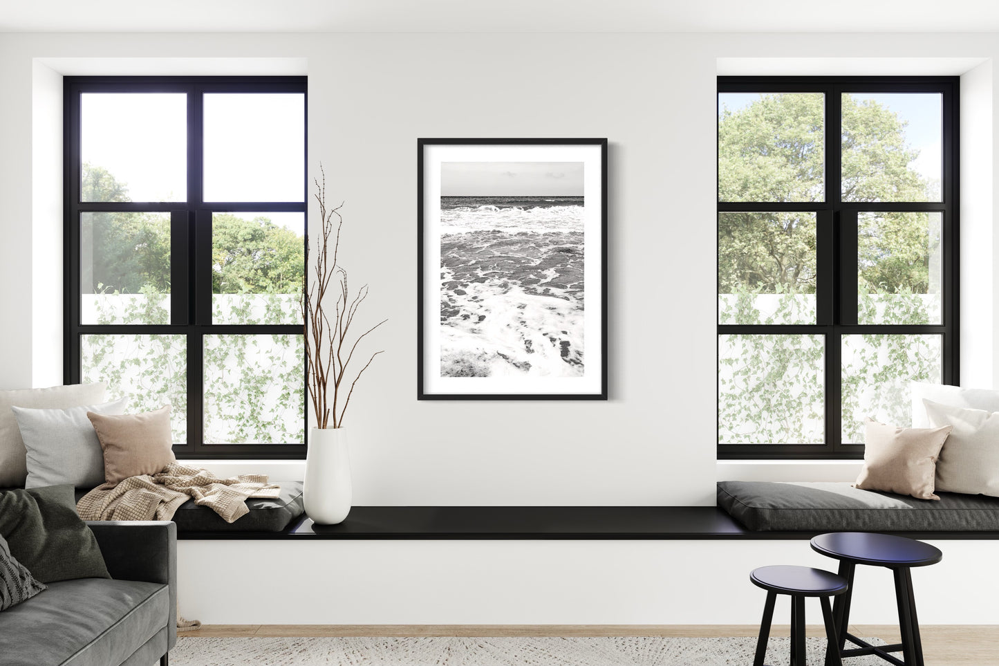 Relaxing sea waves, Ibiza Giclée print