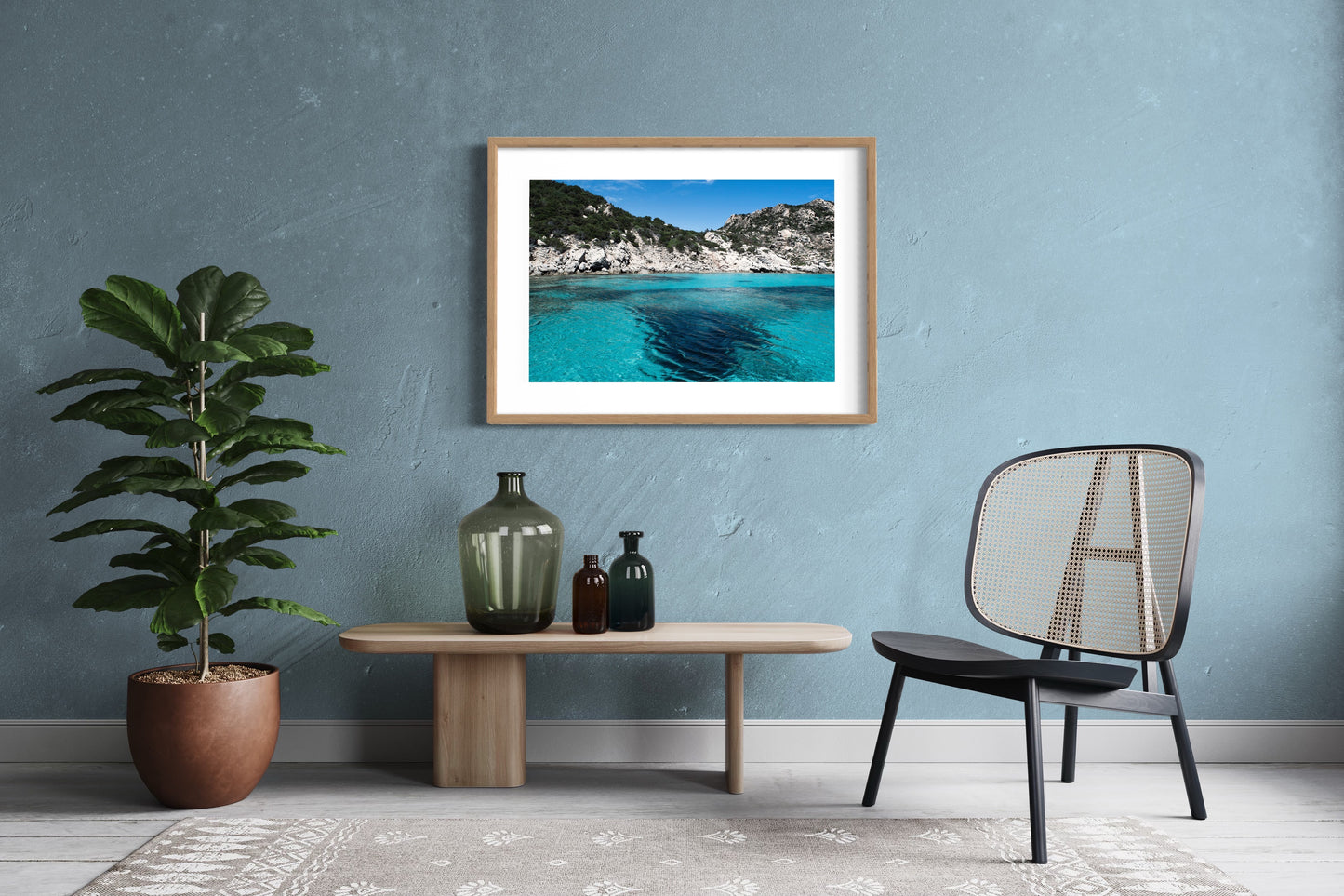 Blue Lagoon, Sardinia Giclée print on Hahnemühle German Etching Paper