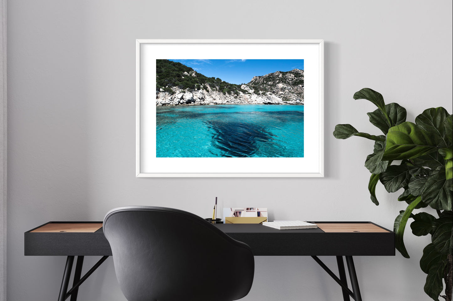 Blue Lagoon, Sardinia Giclée print on Hahnemühle German Etching Paper