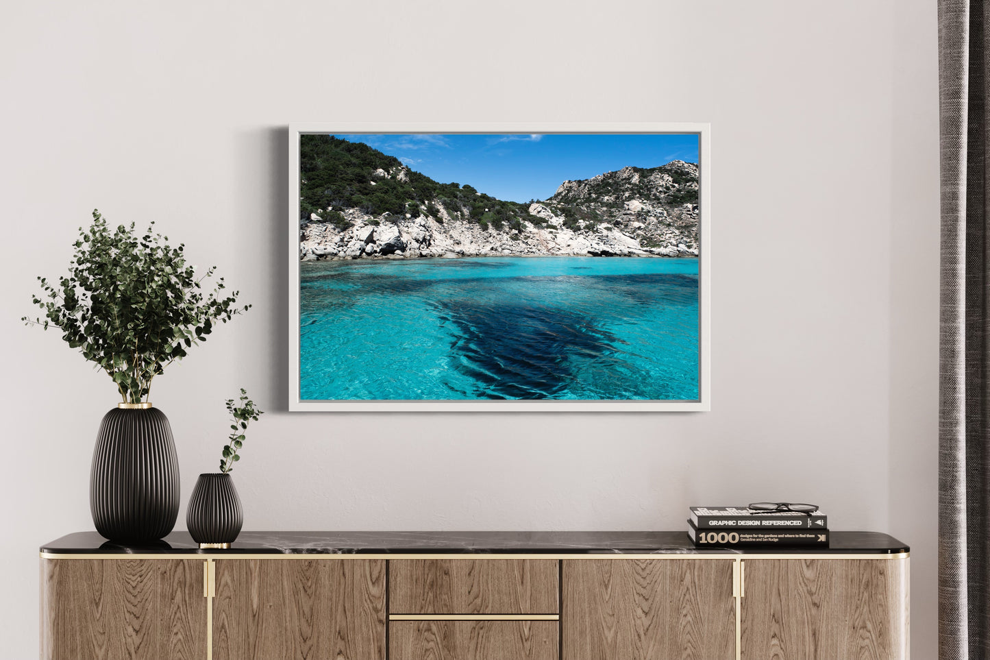 Blue Lagoon, Sardinia Giclée print on Hahnemühle German Etching Paper